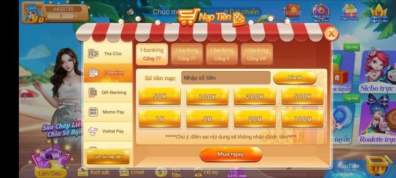 Nạp tiền vào ví siêu nhanh với 4 bước đơn giản tại cổng game